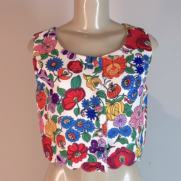 JB by Julie Brown Tops - Julie Brown NYC Brocade Veneto Kofi Top Cream 2
